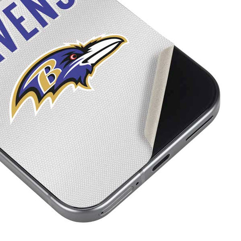 NFL Baltimore Ravens White Striped Pixel 9 Pro XL Skin